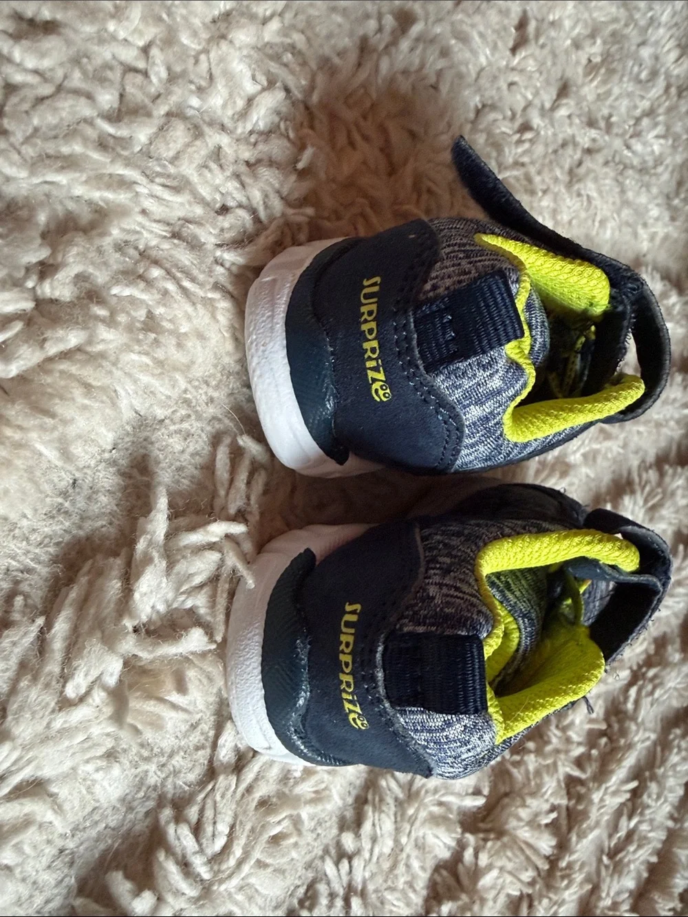 Stride Rite Navy and Lime Toddler Sneakers